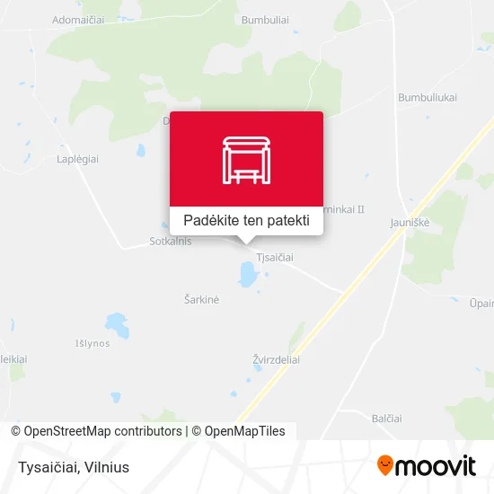 Tysaičiai žemėlapis