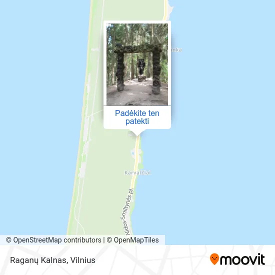 Raganų Kalnas žemėlapis