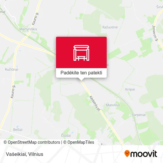 Vašeikiai žemėlapis