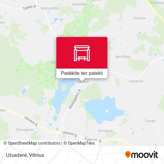 Užuežerė žemėlapis