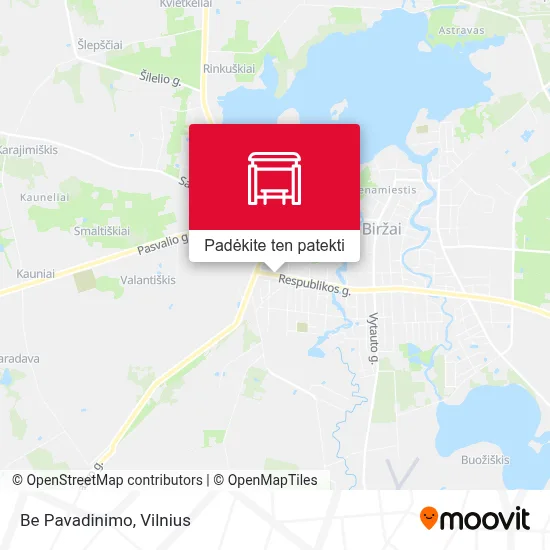 Be Pavadinimo žemėlapis