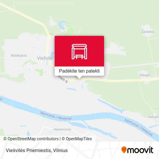 Viešvilės Priemiestis žemėlapis