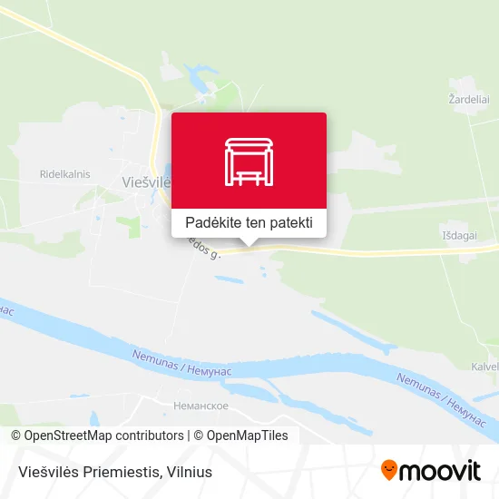 Viešvilės Priemiestis žemėlapis