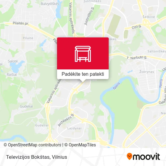 Televizijos Bokštas žemėlapis