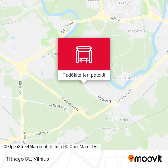 Titnago St. žemėlapis
