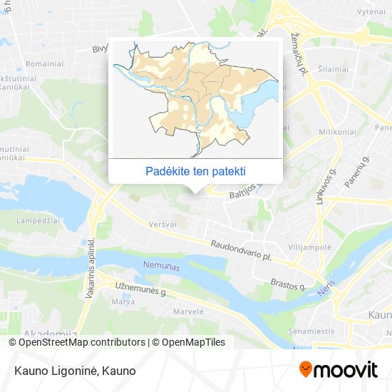 Kauno Ligoninė žemėlapis