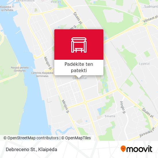 Debreceno St. žemėlapis