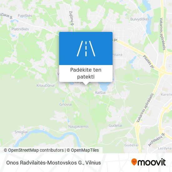 Onos Radvilaitės-Mostovskos G. žemėlapis