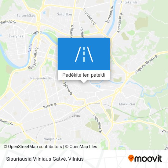 Siauriausia Vilniaus Gatvė žemėlapis