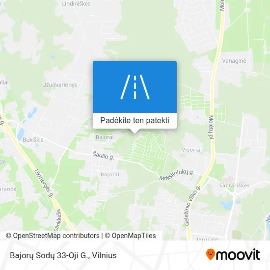 Bajorų Sodų 33-Oji G. žemėlapis