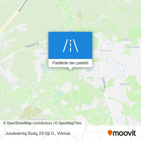 Juodvarnių Sodų 25-Oji G. žemėlapis