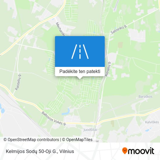 Kelmijos Sodų 50-Oji G. žemėlapis