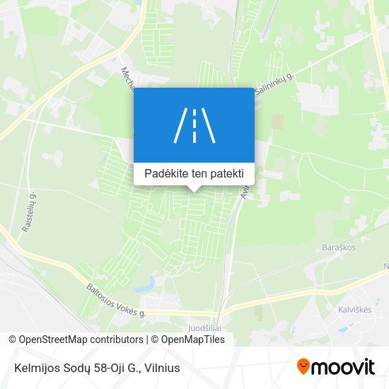 Kelmijos Sodų 58-Oji G. žemėlapis