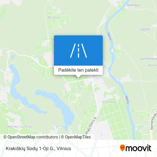 Krakiškių Sodų 1-Oji G. žemėlapis