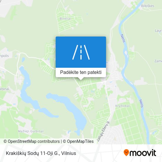 Krakiškių Sodų 11-Oji G. žemėlapis