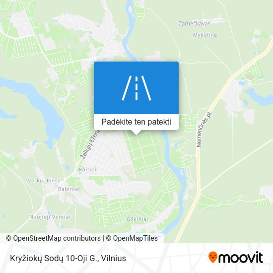 Kryžiokų Sodų 10-Oji G. žemėlapis