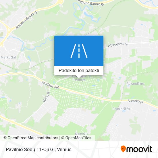 Pavilnio Sodų 11-Oji G. žemėlapis