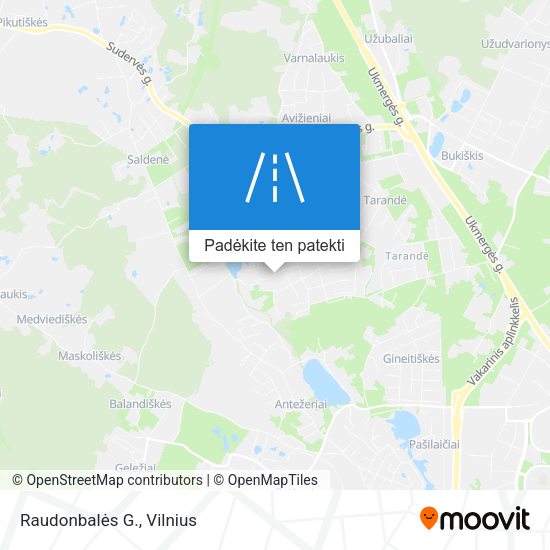 Raudonbalės G. žemėlapis
