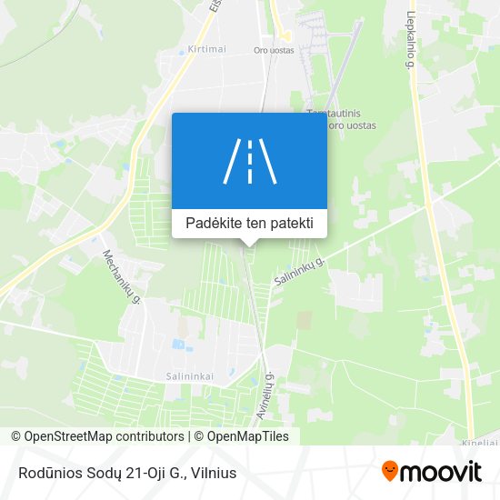 Rodūnios Sodų 21-Oji G. žemėlapis