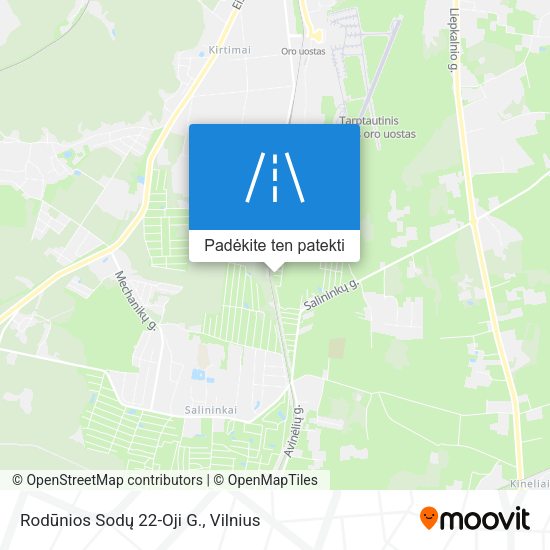 Rodūnios Sodų 22-Oji G. žemėlapis