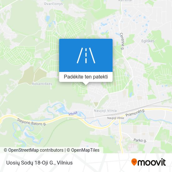 Uosių Sodų 18-Oji G. žemėlapis
