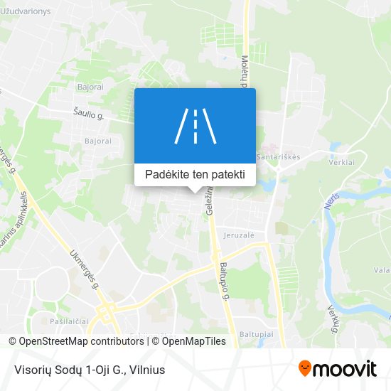 Visorių Sodų 1-Oji G. žemėlapis
